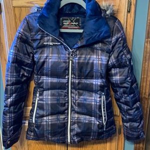 Plaid Puffy Coat